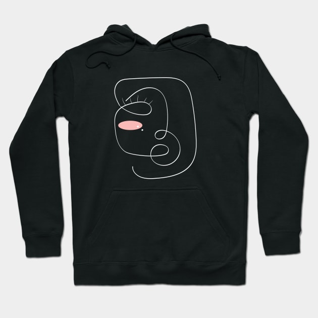 abstract face Hoodie by minimalstore